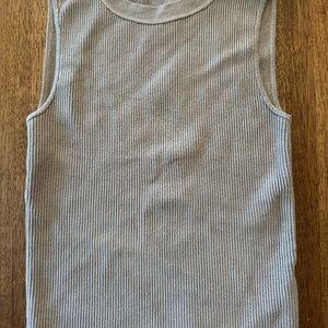 Abercrombie & Fitch Taupe Ribbed Knit Top